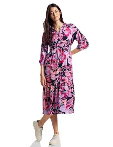 Produktbild: STREET ONE Damen A144009 Midikleid Mit Print, Magnolia Pink, 40 EU