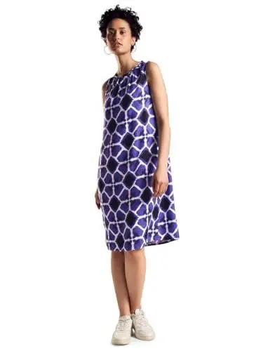 Produktbild: STREET ONE Damen A144094 Print Kleid Ärmellos, Violet Blue, 42 EU