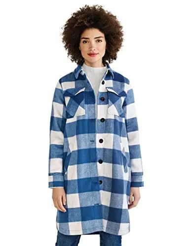 Produktbild: STREET ONE Damen A201803 Übergangsmantel, Glory Blue, 42