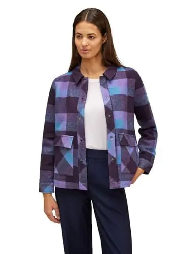 Produktbild: STREET ONE Damen A211987 Übergangsjacke Kariert, Lupine Lilac, 38