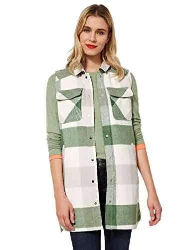 Produktbild: STREET ONE Damen A220151 Longweste, Washed Olive, 46
