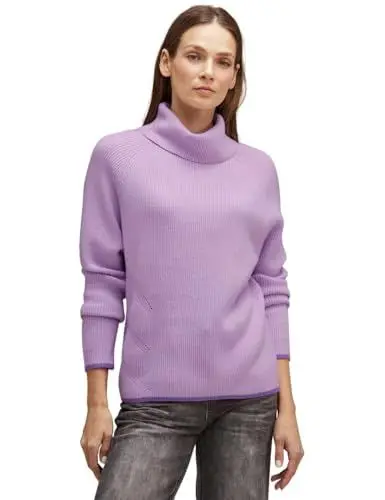 Produktbild: STREET ONE Damen A302415 Rollkragenpullover, Violett, 38