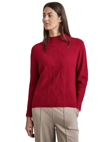 Produktbild: STREET ONE Damen A302966 Pullover Mit Strickmuster, Autumn Red, 42 EU