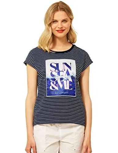 Produktbild: STREET ONE Damen A318154 Ringelshirt, Grand Blue, 38
