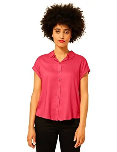 Produktbild: STREET ONE Damen A343334 Kurzarmbluse, Intense Coral, 42