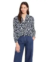 Produktbild: STREET ONE Damen A344657 Print Tunika Bluse, deep Blue, 36