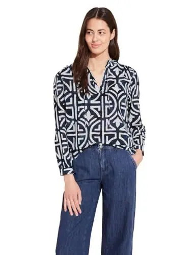 Produktbild: STREET ONE Damen A344657 Print Tunika Bluse, deep Blue, 36