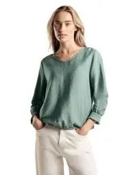 Produktbild: STREET ONE Damen A344956 Bluse mit Smock-Detail, Seafoam Green, 38