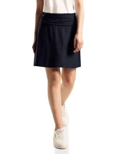 Produktbild: STREET ONE Damen A361503 Kurzer Rock Mit Print, Deep Blue (Blau), 34 EU