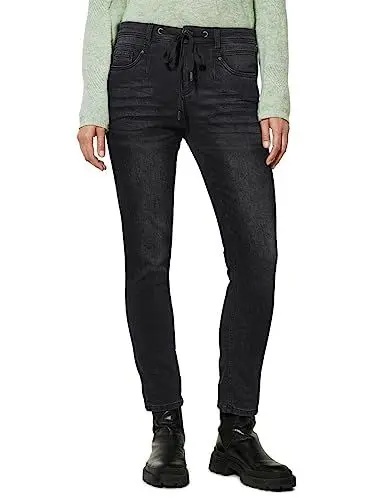 Produktbild: STREET ONE Damen A375888 Jeanshose Loose, thermoknit Black wash, W33/L30
