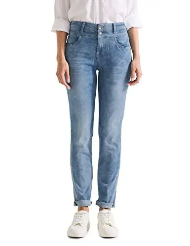 Produktbild: STREET ONE Damen A376525 Damenjeans, Soft Blue Random Wash, 29W / 28L EU