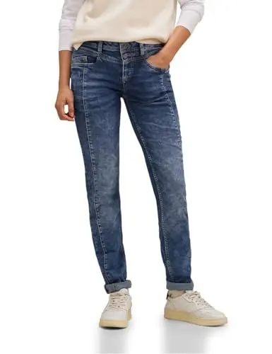 Produktbild: STREET ONE Damen A376955 Jeanshose Casual, Indigo Random wash, 29W x 30L