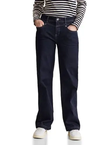 Produktbild: STREET ONE Damen A377121 Jeanshose Culotte, Indigo Rinsed Wash, 27W / 28L