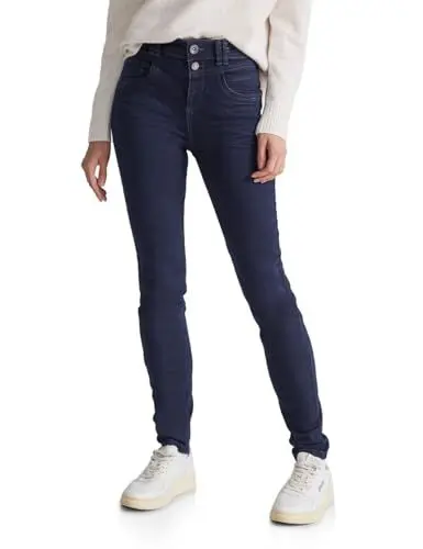 Produktbild: STREET ONE Damen A377122 Jeanshose Slim und High, Clean Indigo Wash, 30W / 28L