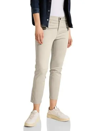 Produktbild: STREET ONE Damen A377207 7/8 Satin Hose, Dolomite Stone, 44W / 26L