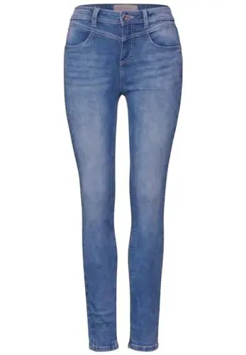 Produktbild: Street One Damen A378133 Jeans im Slim Fit, Light Blue Random Wash, 31W / 30L