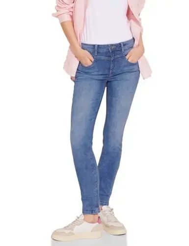 Produktbild: Street One Damen A378133 Jeans im Slim Fit, Light Blue Random Wash, 33W / 30L