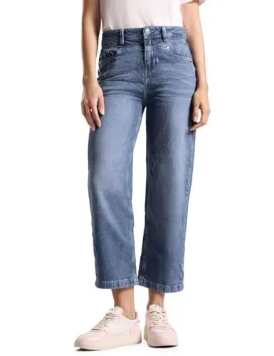 Produktbild: STREET ONE Damen A377739 Straight Leg Jeans, Auth Mid Blue, 30W / 28L