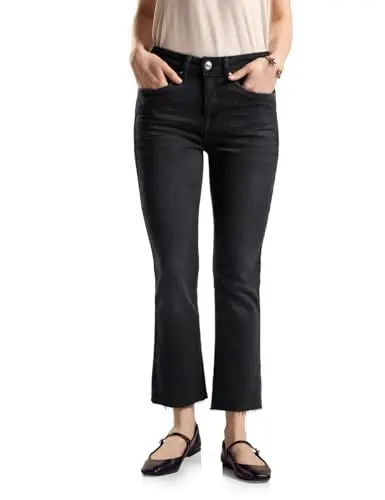 Produktbild: STREET ONE Damen A377999 Jeans Bootcut Leg, Black Soft Wash, 32W / 26L