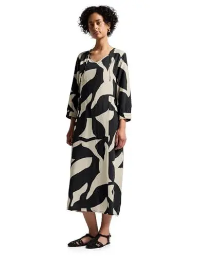 Produktbild: Street One Damen A144498 Gemustertes Midi-Kleid, Whale Tail Grey, 36