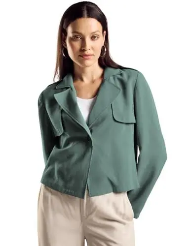 Produktbild: Street One Damen A212210 Kurzer Trenchcoat, Seafoam Green, 36