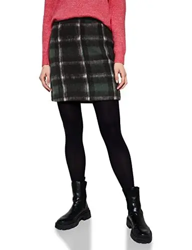 Produktbild: Street One Damen A361205 Minirock Kariert, Schwarz, 46W EU