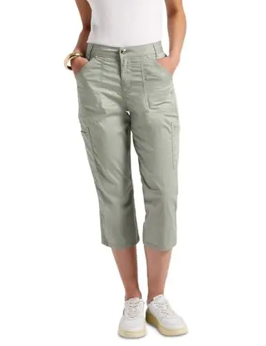 Produktbild: Street One Damen A378876 3/4 Satin Hose mit Taschen, Pastel Green, 42