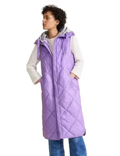 Produktbild: Street One Damen Lange Steppweste shiny lilac 38