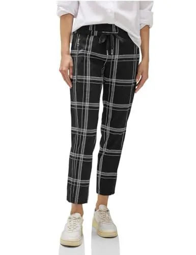 Produktbild: Street One Damen Loose Fit Karo Joggpants