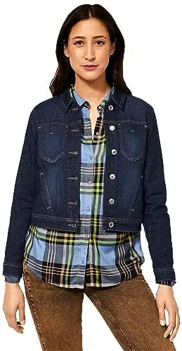 Produktbild: Street One Damen Roxana Jacke, Dark Blue Rinsed, 34