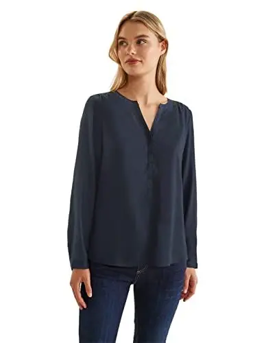 Produktbild: Street One Damen Style Bamika Viskose Bluse, Dark Blue, 44 EU