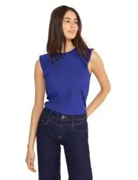 Produktbild: Street One Damen Top mit Volants intense royal blue 36