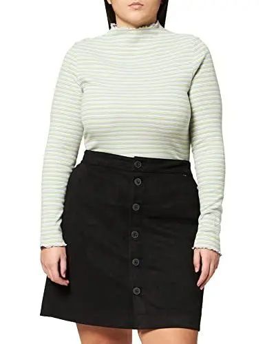 Produktbild: Street One Rock Damen Damenrock Velourleder Schwarz 38W
