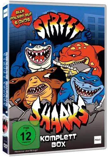 Produktbild: Street Sharks Komplettbox - Tauche ein in ein actionreiches Abenteuer mit den coolsten Haien der 90er Jahre - Action Zeichentrick-Serie - Pidax Animation (6 DVDs) (Collector's Edition)