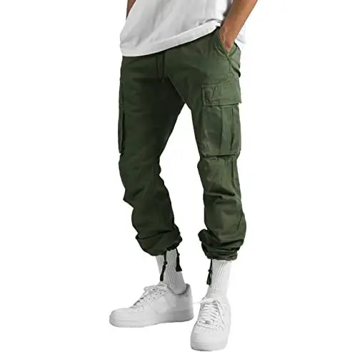 Produktbild: Herren Cargo Hose Freizeithose Arbeitshose Lange Baumwolle Jogginghose mit Tachen Jagdhose Herren Cargohose Jeans Regular Stretch Herren Brings Hose Kariert Herren