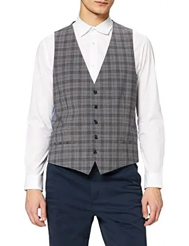 Produktbild: Strellson Premium Herren VES 12 Anzugweste, Grau (Medium Grey 035), (Herstellergröße: 54)
