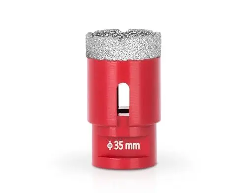Produktbild: STREND PRO Diamant Bohrkrone Fliesen 35mm | PREMIUM Feinsteinzeug Bohrer für Winkelschleifer Flex | Temperaturbeständiger Fliesenbohrer Diamant | Fliesen bohrkrone | Diamantbohrer