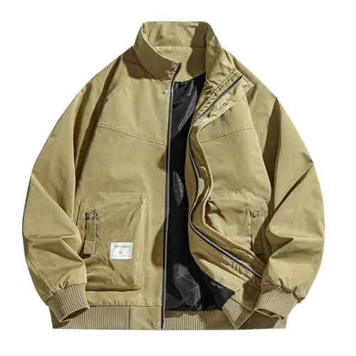 Produktbild: Strickjacke Herren Leoparden Jacke Fliegerjacke Herren Winter Jacke Herren Jacke Herbst Herren Herren Winter stehkragenjacke Jacke Baumwolle Fahrrad Jacke Fahrradjacke Herren