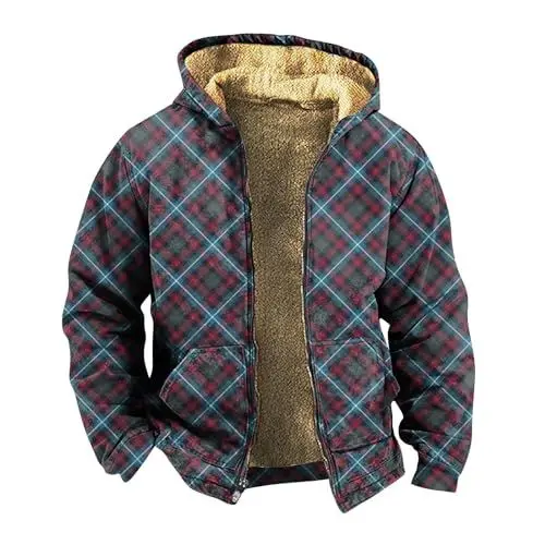 Produktbild: Strickjacke Teddyfell Herren,Windbreaker Herren Fussball Fransenjacke Herren Windjacke Radfahren Herren Funktionsjacke Herren 4Xl Hip Pop Jacken Herren Regenjacke Herren Wasserdicht(XL,Armeegrün)