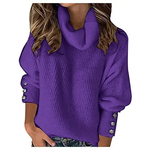 Produktbild: Strickpullover Grobstrick Damen Strick Shirt Damen Strickpullover Damen Rot Lang Sweater Herbst Damen Strickpullover Creme Damen Strickpullover Khaki Damen Strickpullover Khaki