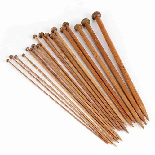 Produktbild: Strickset, Einspitzige Karbonisierte Stricknadeln, 18 Größen, Hergestellt von Allen und Verfügt über Hervorragende Intensstricknadeln, Stricknadeln-Set, Bambusstricken,
