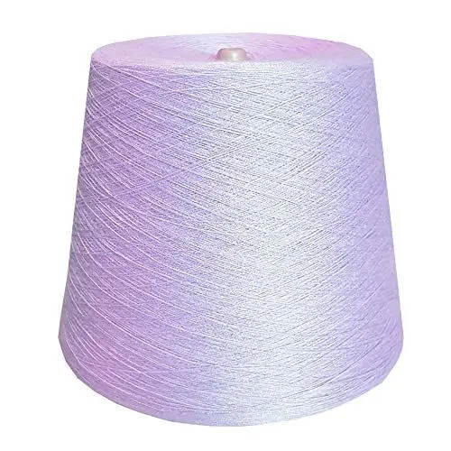Produktbild: Strickwolle 1 kg 1000g günstig Baumwolle Viskose Handstrick Wolle zum Stricken Häkeln Garn Handstrickgarn Strickgarn weich Nadel 2,5 3 3,5 4 -Violett Flieder