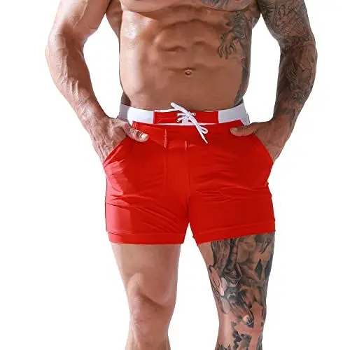 Produktbild: String Badehose Herren Strandshorts Herren Kurz Strandshorts Herren Moderne Badehose Herren 3XL Herren Badeanzug Verstellbarem Herren-Tauchshorts Eisseide