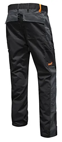 Produktbild: strongAnt Arbeitshose für Herren Männer Bundhose Cargohose Canvas - Schwarz-Grau. Größe: 42