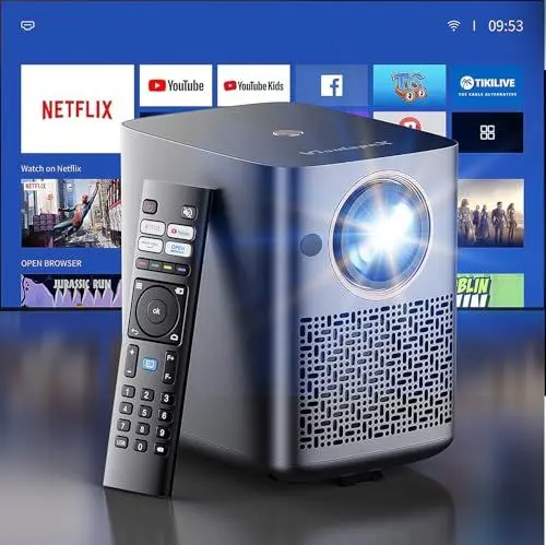 Produktbild: <strong>Official Netflix&Dolby Audio:</strong>  VISULAPEX NX3 Netflix Beamer 15000L Autofokus/Trapezkorrektur WiFi 6 Full HD 1080P Beamer, HDR10 HLG Unterstützung Video Beamer für Heimkino