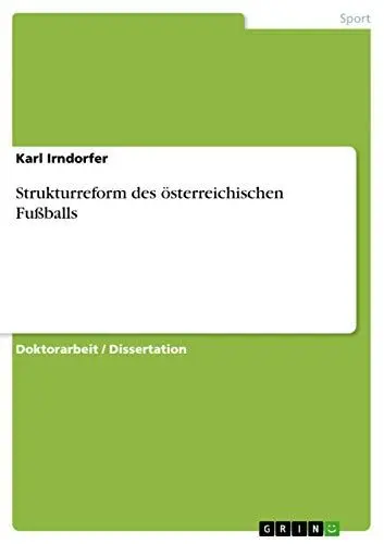 Produktbild: Strukturreform des österreichischen Fußballs