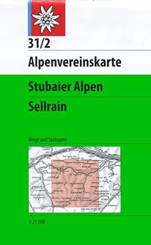 Produktbild: Stubaier Alpen, Sellrain: Topographische Karte 1:25.000 mit Wegmarkierungen und Skirouten (Alpenvereinskarten)