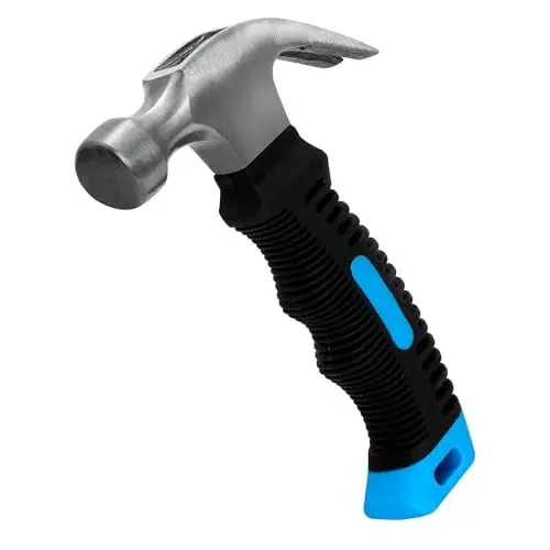 Produktbild: Stubby Klauenhammer Glat Hammer Rutschfestem Hammer Klein Multifunktional Mini Hammer Kleiner Hammer mit Rutschfestem Griff Zimmererhammer für DIY,Reparatur,Camping,Holzarbeit,Hauswartung