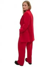 Produktbild: Studio Untold Damen große Größen Übergrößen Plus Size Blazer, Loose Fit, doppelreihig, Revers Lychee 50+ 827270530-50+