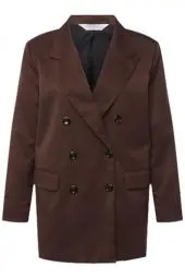 Produktbild: Studio Untold Damen große Größen Übergrößen Plus Size Blazer, Straight Fit, doppelreihig, Revers, Langarm Dunkelbraun 50+ 822370341-50+
